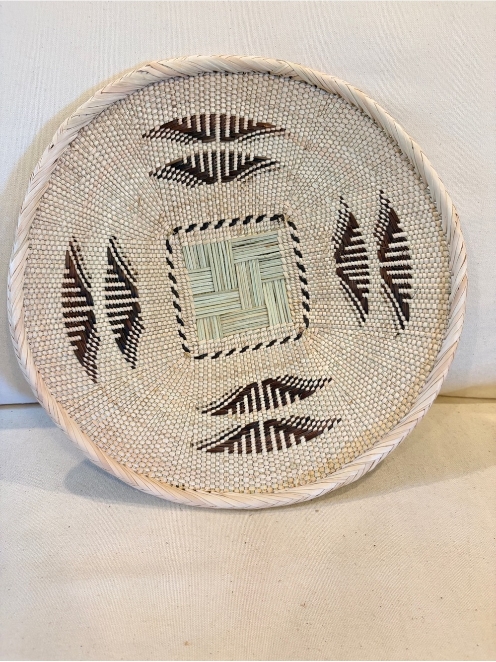 NEW African Woven Basket. Tonga people of Zambia 13” Across